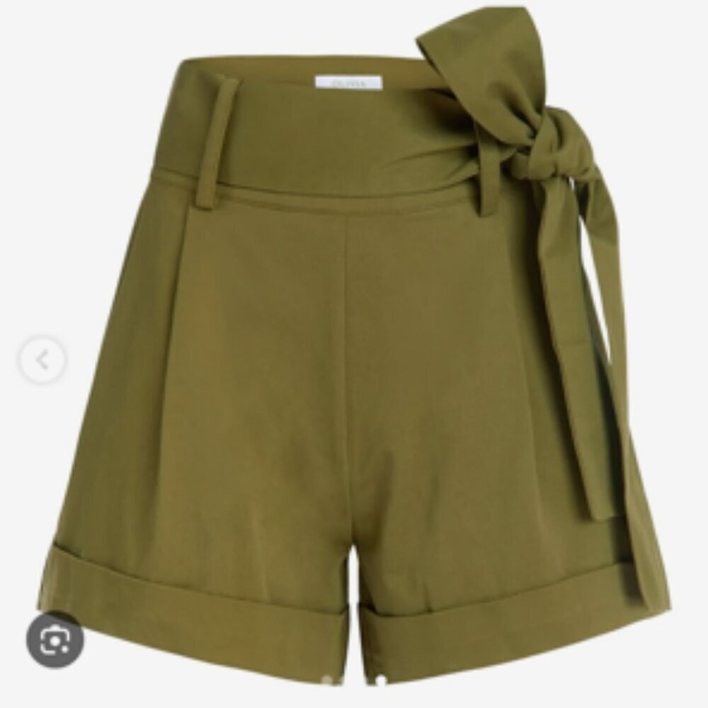 Olivia by Livro Wide Leg Tailored Cuffed Uba Safari Shorts NWT NEW Small - Picture 6 of 6